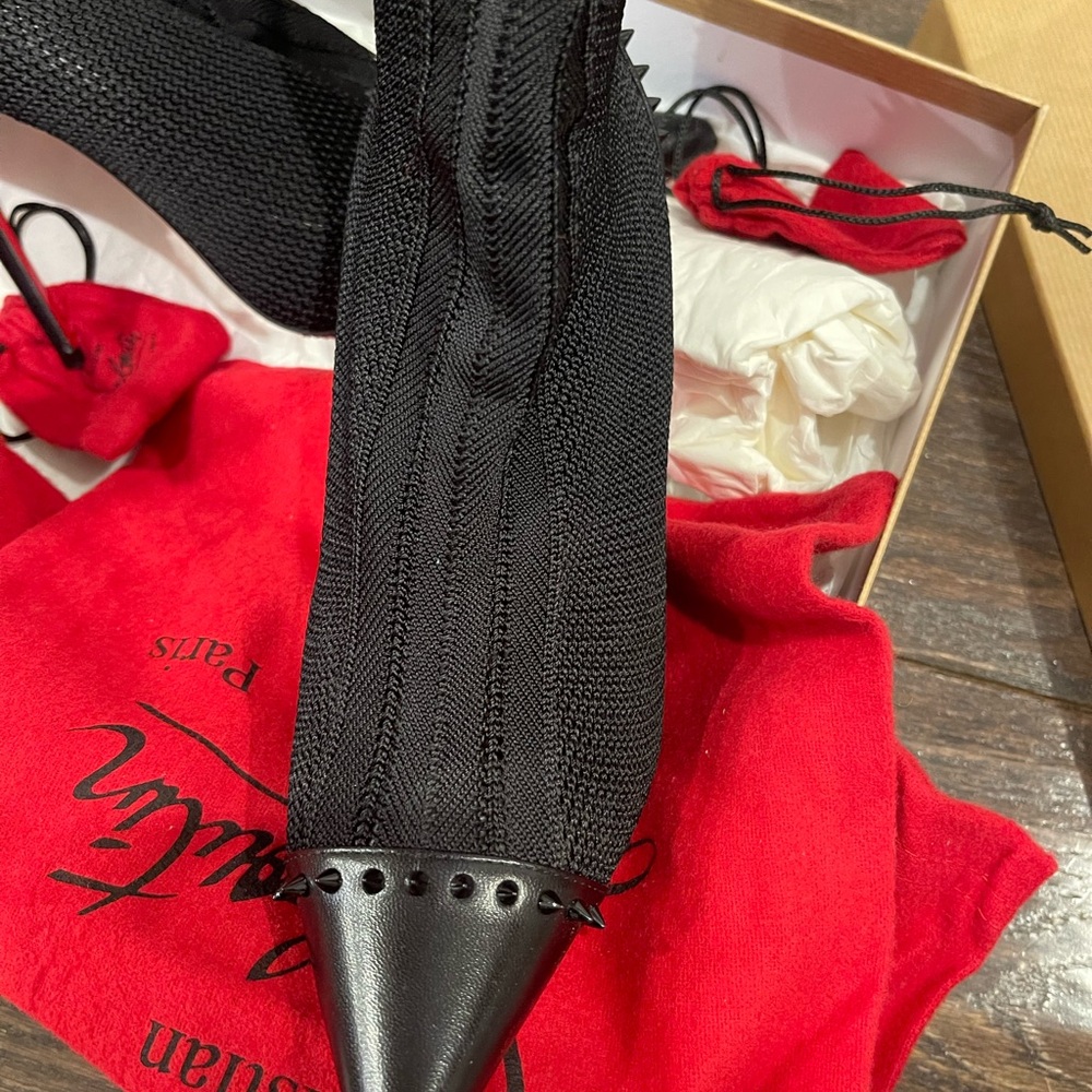 Christian Louboutin studded sock ankle bootie - Picture 6 of 12